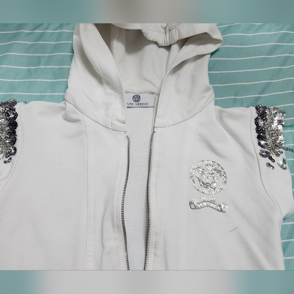 Authentic VERSACE Blazer with hoodie and Zip - 6T - Picture 6 of 7